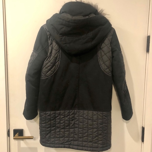 The Kooples Sport Black Parka - Picture 2 of 9